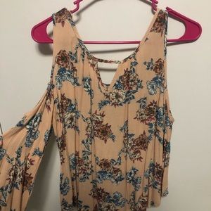 cold shoulder floral top